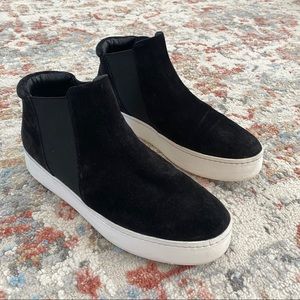 Vince Suede Platform High-Top Sneakers Black Sz 10